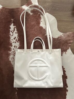Large Telfar Tote Bag in white - Women